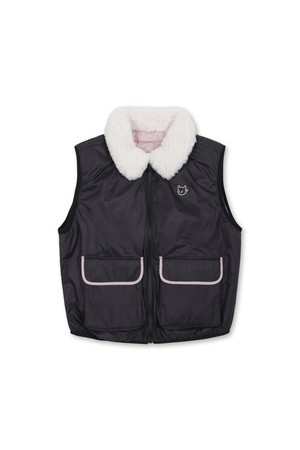 Women Detachale collar padded vest