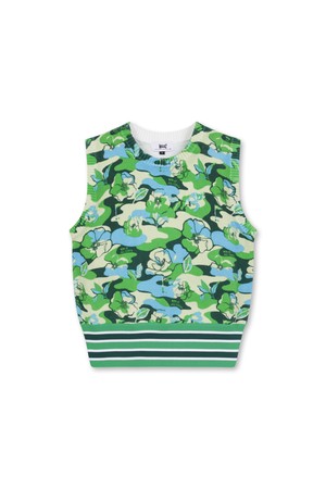 Women Flower Print Knit vest