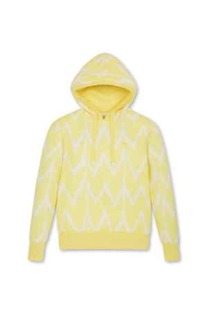 Women Zip-zag Knit Hoodie