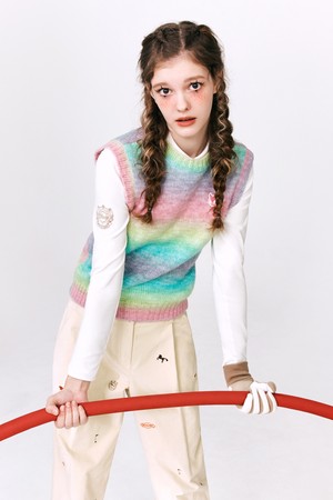 Women Gradient Knit Vest