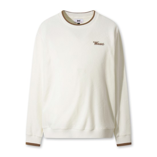 Men Embossed WAAC Logo Fleece Pullover