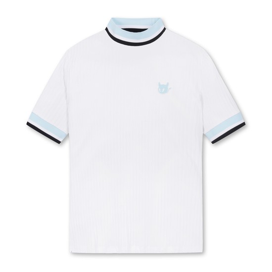 Women Cool Ribbed SS Mockneck Top
