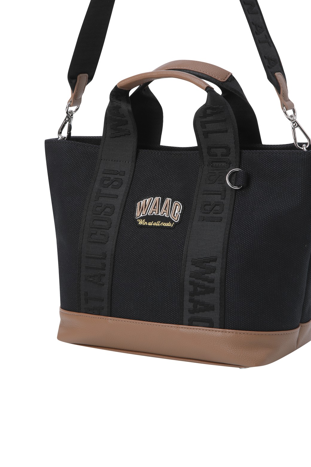 왁(WAAC) Women Logo Tote Bag WGBAX25611BKX - 사이즈 & 후기