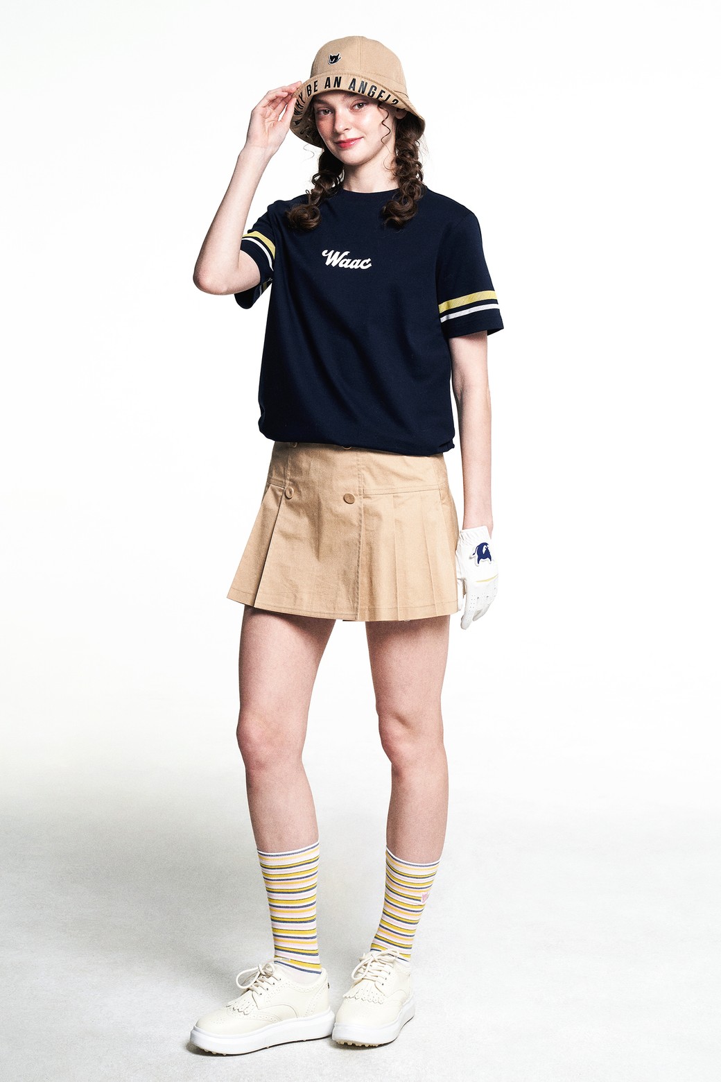 WAAC - 스커트 - Women Button Pleats Skort