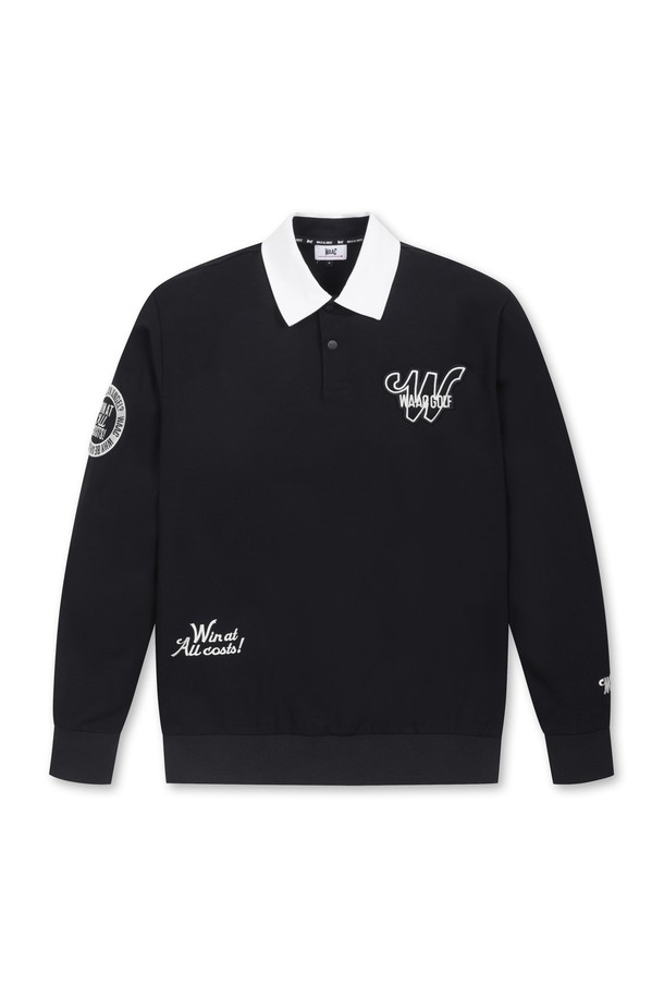 WAAC - 긴팔 상의 - Men WAAC Wappen LS Polo Sweatshirt