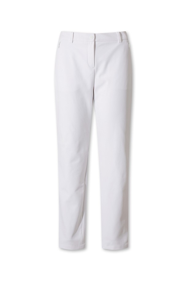 [코리아 TKR] Women Essential Pants는 여성 골프룩을 위한 스포티한 스타일의 에센셜 팬츠입니다. 사계절 착용 가능하며, 슬림핏 디자인의 긴 바지입니다. 흰색 무지 디자인으로, 움직임이 자유로운 편안한 착용감을 제공하는 기능성 팬츠입니다. 신축성이 뛰어나 활동적인 골프 라운딩에 적합하며, 미니멀한 스타일을 연출합니다.
