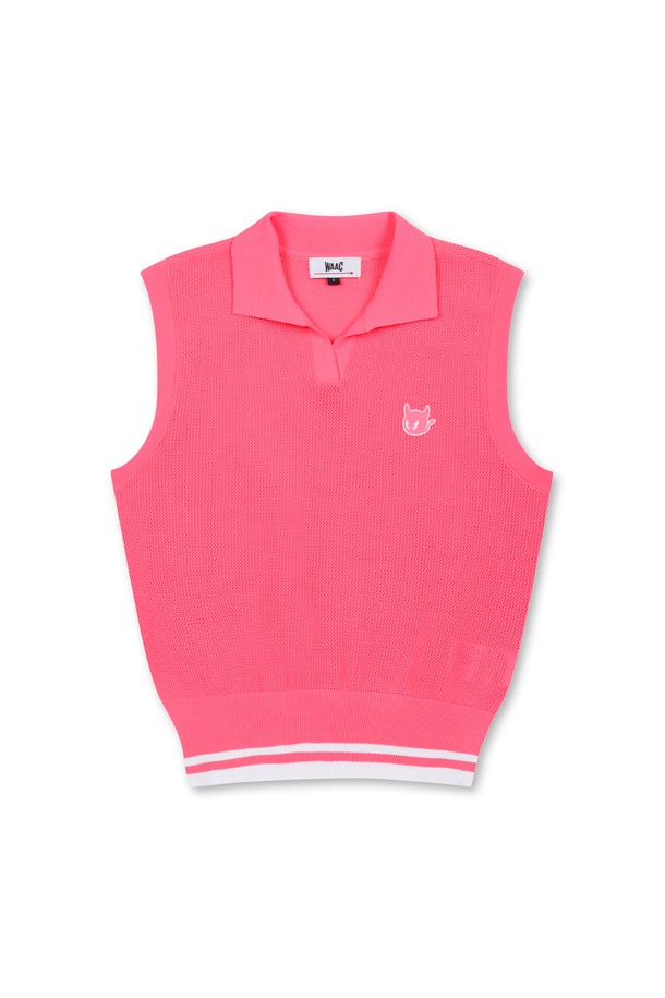 WAAC - 베스트/슬리브리스 - Women Mesh Polo Knit Vest