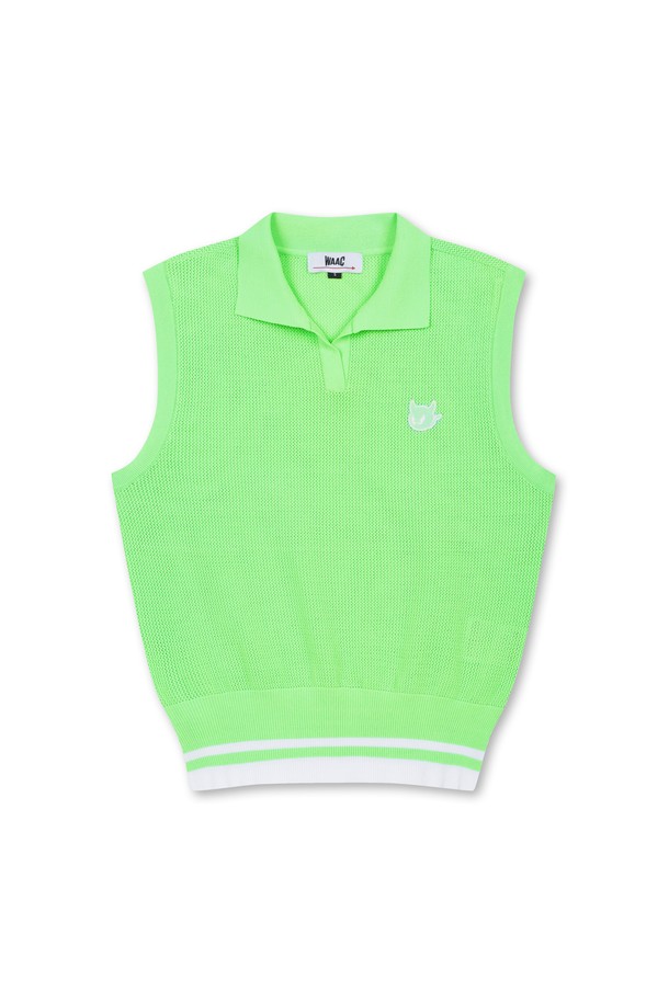 WAAC - 베스트/슬리브리스 - Women Mesh Polo Knit Vest