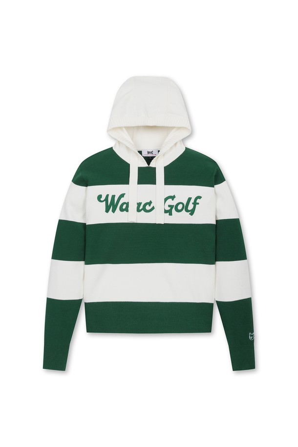 WAAC - 니트 - Women Bold Stripe Knit Hoodie