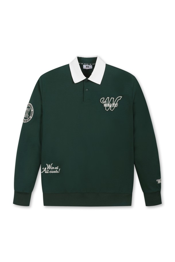 WAAC - 긴팔 상의 - Men WAAC Wappen LS Polo Sweatshirt