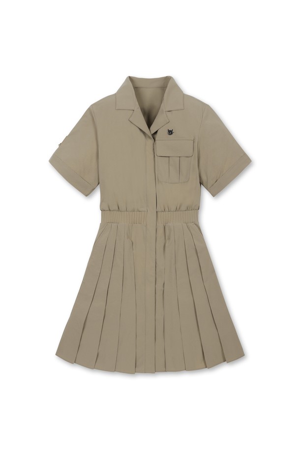 WAAC - 원피스 - Women Collar Half-sleeve Dress