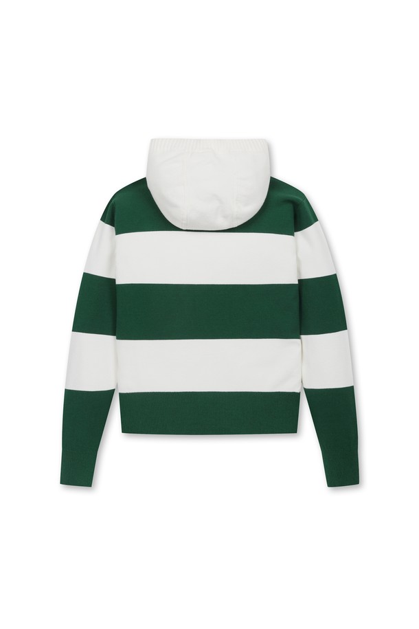 WAAC - 니트 - Women Bold Stripe Knit Hoodie