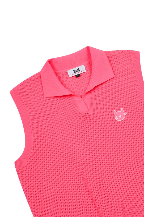 WAAC - 베스트/슬리브리스 - Women Mesh Polo Knit Vest