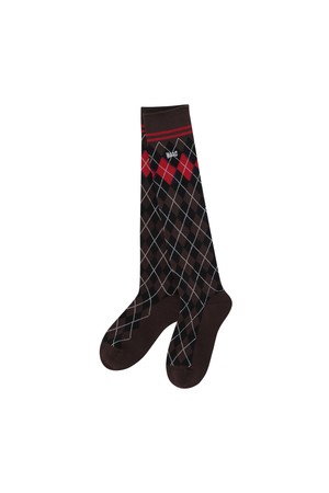 Women Argyle Knee Socks