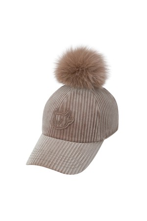 Women PomPom Cap_BROWN-a