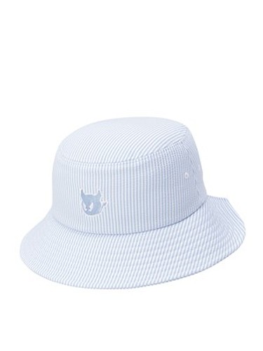 [Exclusive] Women Seersucker Bucket Hat-a
