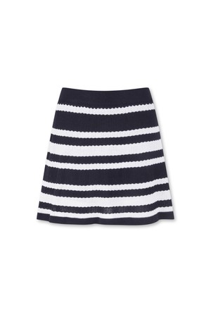 Women Athletic Multi Stripes Knit Skort_NAVY-a