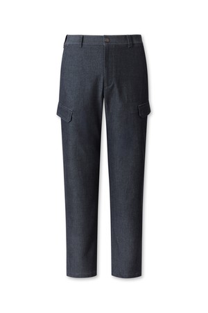 Men Denim-like Tapered Cargo Pants