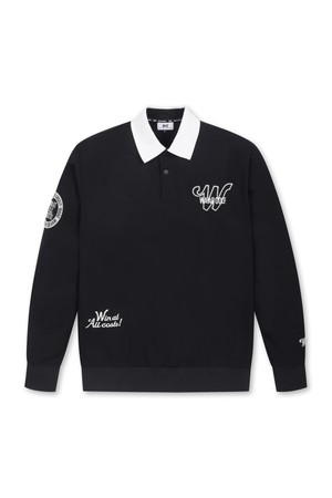 Men WAAC Wappen LS Polo Sweatshirt