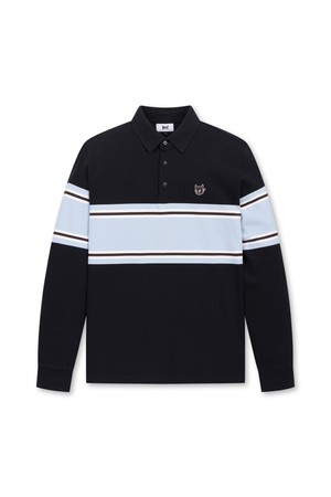 Men WAAC Logo LS Polo Sweatshirt