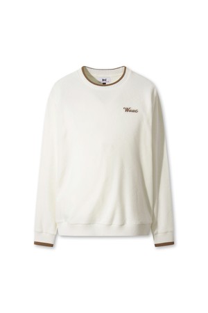 Men Embossed WAAC Logo Fleece Pullover