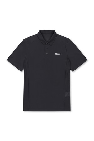 Men WAAC Logo Basic Cool SS Polo_BLACK-a