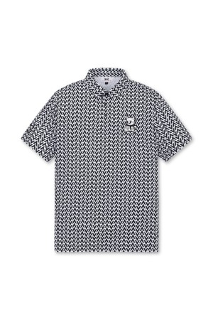 [Exclusive] Men Arrow Pattern SS Polo