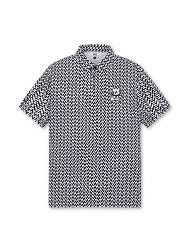 [Exclusive] Men Arrow Pattern SS Polo-a