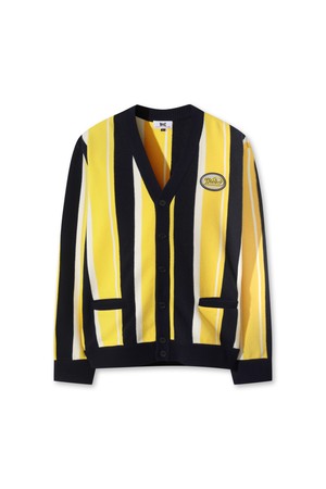 Men Colored Stripe Knit Cardigan