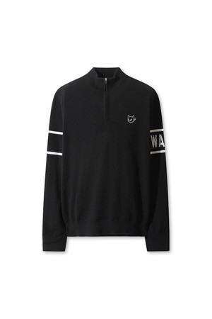 Men Wool Half Zip Sweater