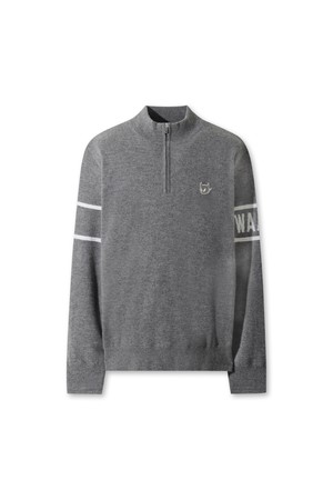 Men Wool Half Zip Sweater