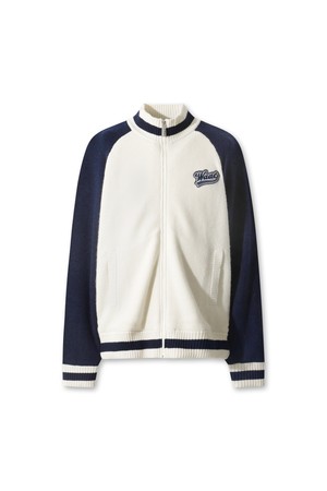 Men Raglan Sleeve Zip Up Sweater