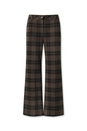 Women Check pattern wide pants