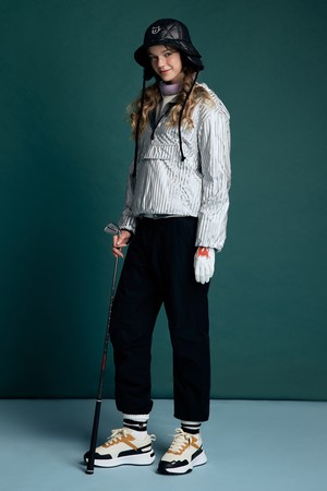 Women Niblick down wide pants_BLACK-a