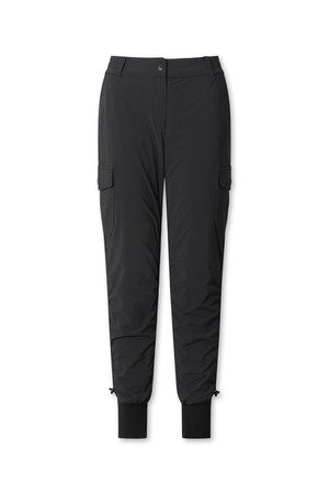 Women Shirring lining jogger pants_BLACK-a