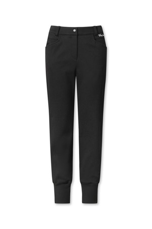 Women Twill jogger pants_BLACK-a