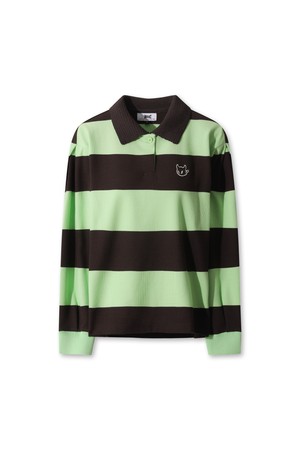 Women Knit Rib Rugby Shirts