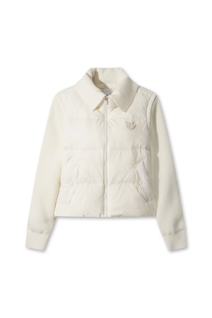 Women Niblick Hybrid down jacket_IVORY-a