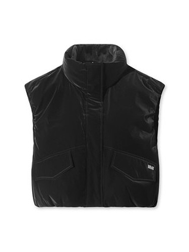 [Exclusive] Women Velvet Short padding vest-a