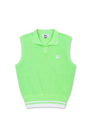 Women Mesh Polo Knit Vest