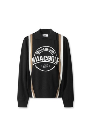 Women Cashfeel Stripe Collar Sweater