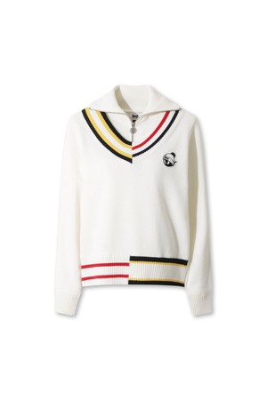 Women Asymmetrical Rib Quarter-Zip Sweater