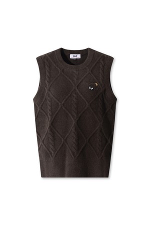 Women Chain Diamond Knit Vest