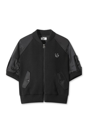 Women Knit Hybrid MA-1 Jacket