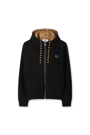 Women Brioche Knit Hooded Jacket