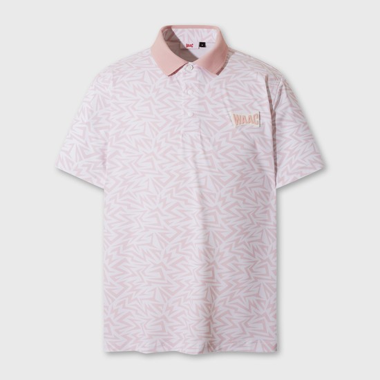 Men WAAC Logo Illusion Pattern Polo