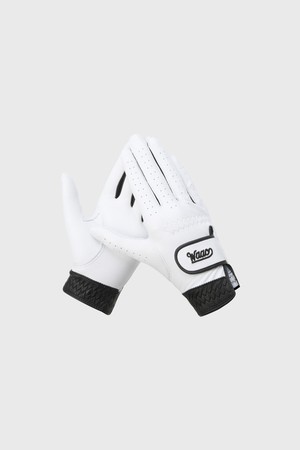 Women Color Golf Glove(1 Pair)_BLACK-a