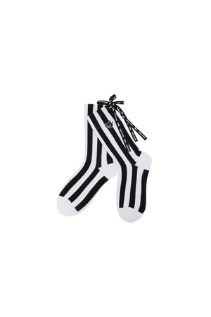 Women Ribbon Socks_BLACK-a