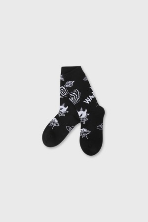 Women Pattern Socks_BLACK-a