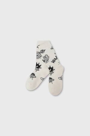 Women Pattern Socks_IVORY-a